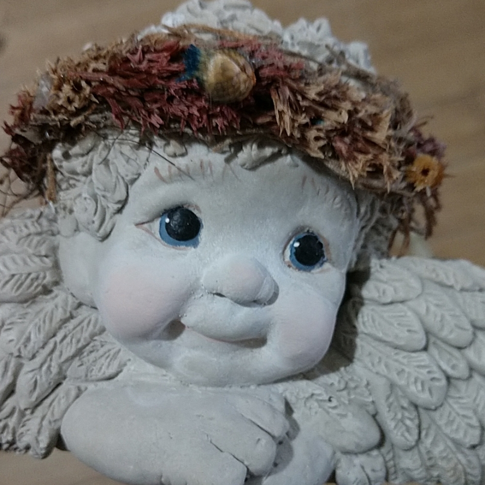 1994 Dreamsicle cherub / angel wall art.